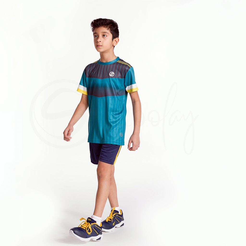 Activate All Day Wear Green And White Tee