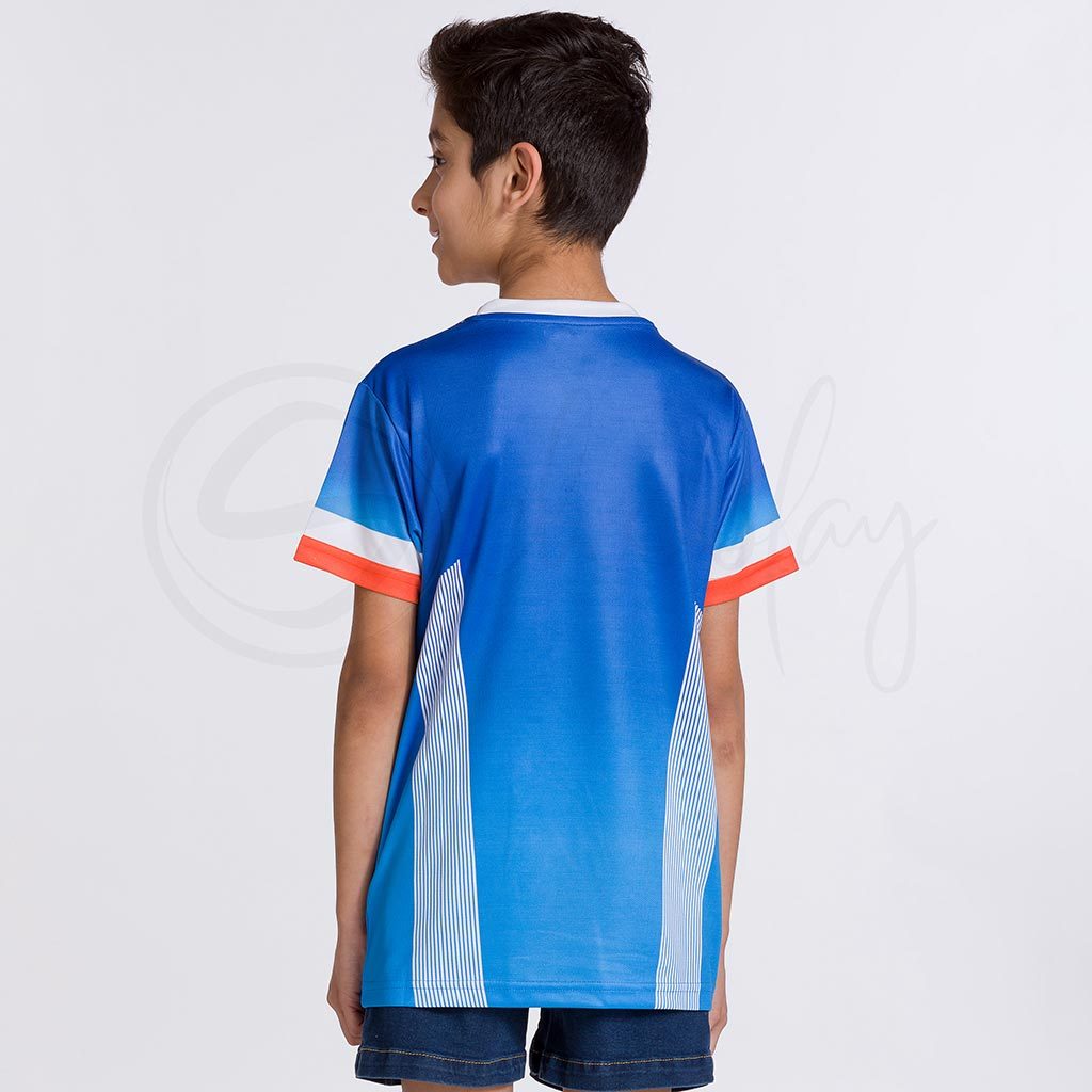 Activate All Day Wear Blue and White Tee