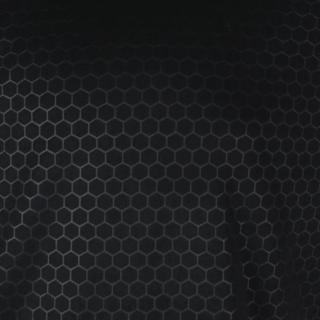 Black Athleisure Hexagon Tee