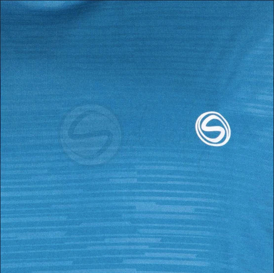 Classic Teal Stripes Embossed Tee