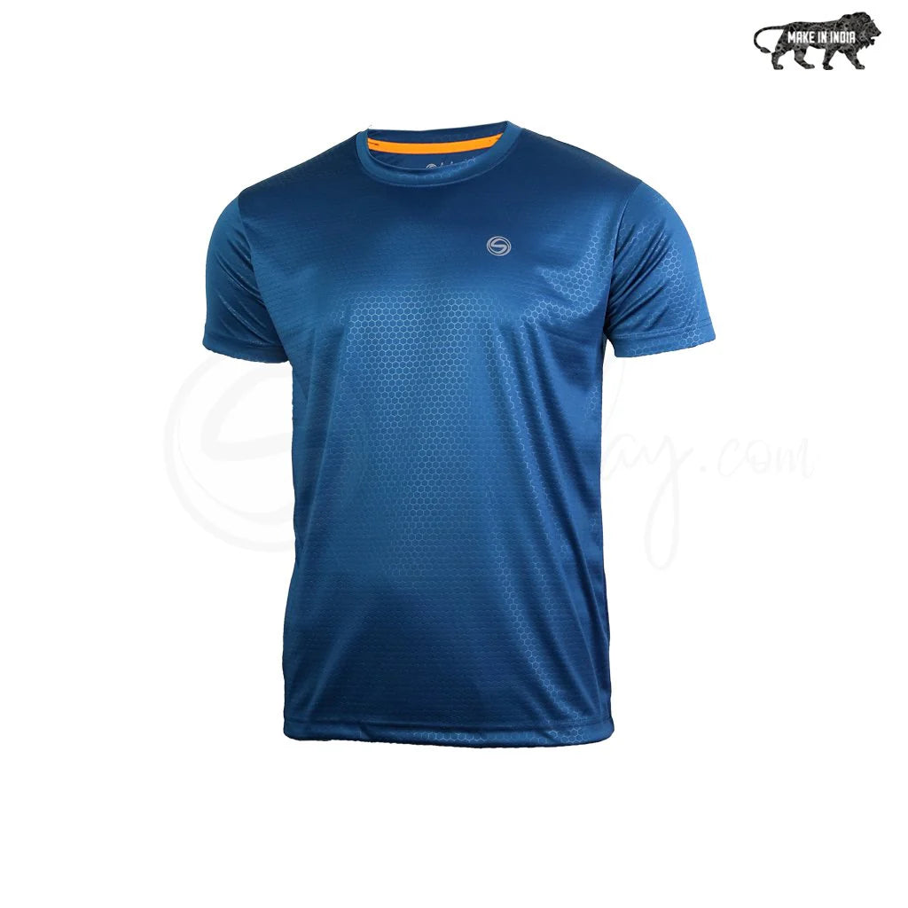 Teal Athleisure Hexagon Tee