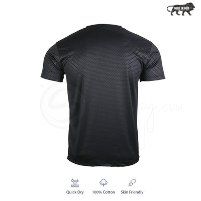 All Day Wear Hexagon Embossed Pack of 3 Tees Black Navy and Teal