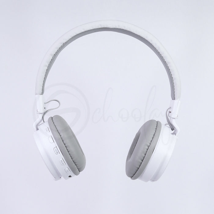 WHITE- SH-12 Wireless Headphones