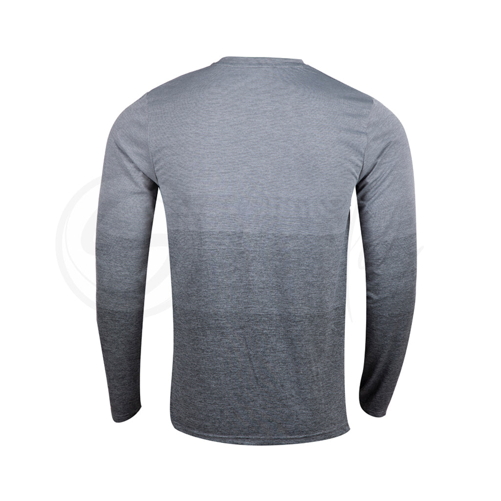 Pack of 2 Full Sleeves Dry Fit T-shirts - Dark & Light Grey Ombre Designs