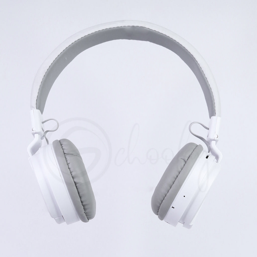 WHITE- SH-12 Wireless Headphones
