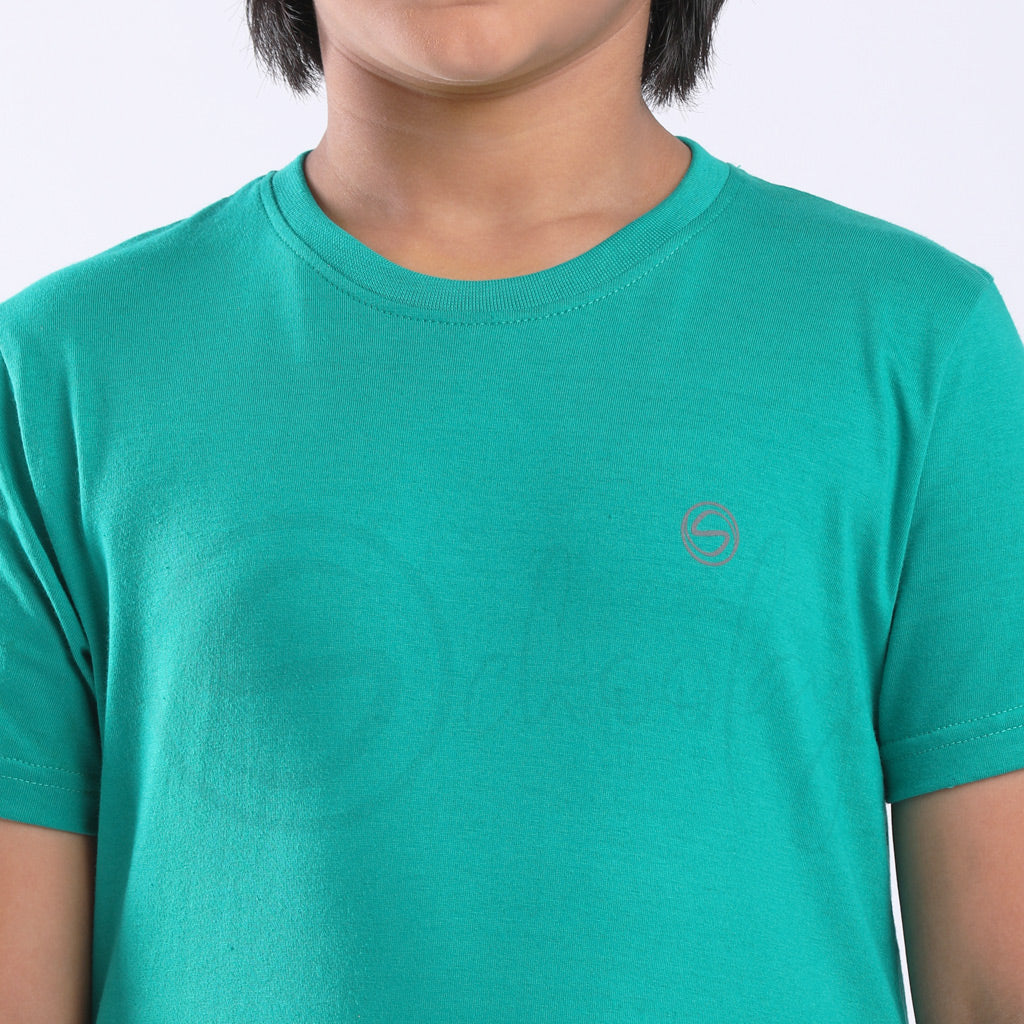 Stain Repeller Solid Teal Green Tee