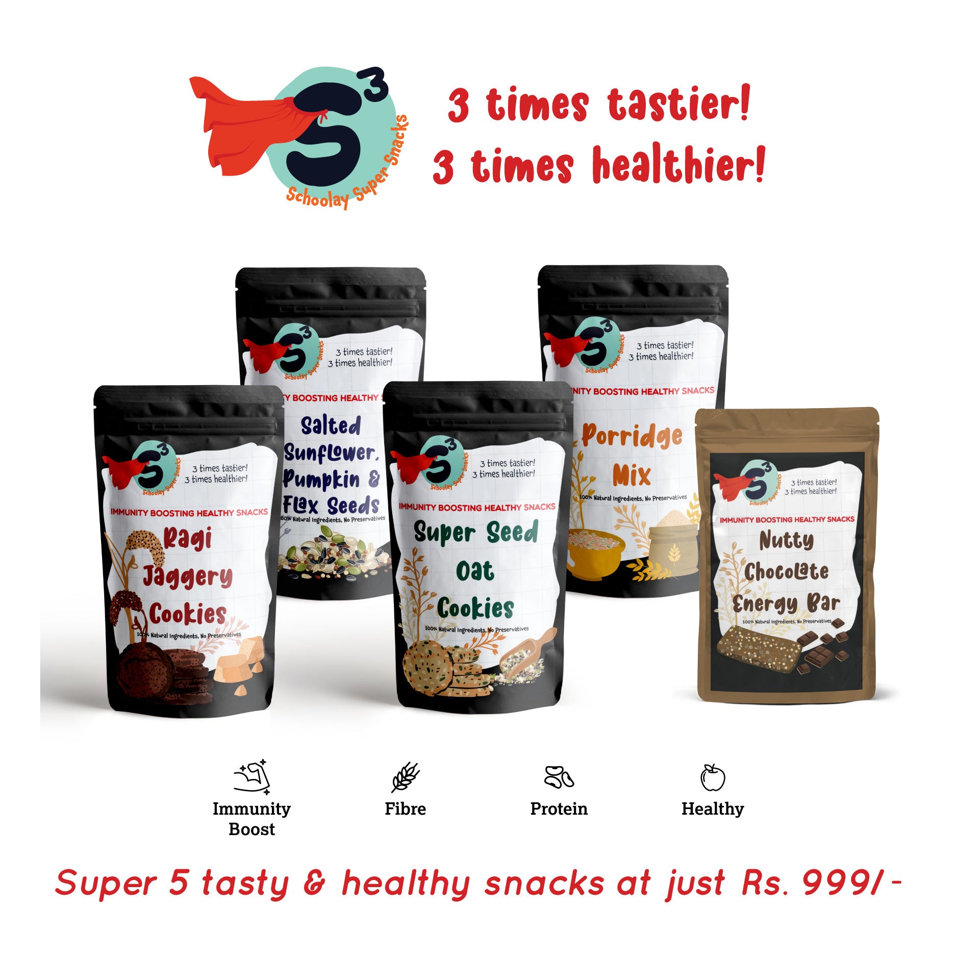 Super 5 Immunity Booster Snack Pack (Healthier & Tastier)