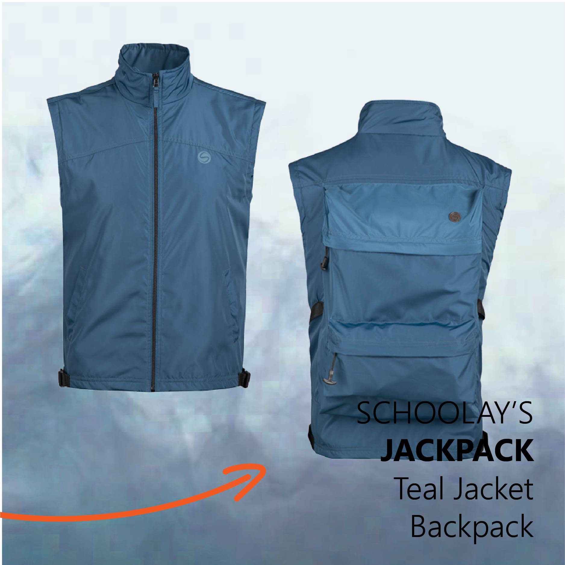 Teal JackPack (Jacket + Backpack) Core Functionality