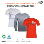 Pack of 3 Smart T-shirts - Ombre, Printed & Stain Repellant In Single Pack
