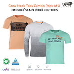 Pack of 3 Smart T-shirts - Light Ombre, Printed & Stain Repellant In Single Pack